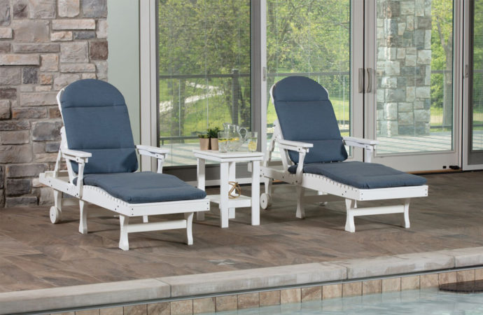 Poly Adirondack chaise lounges.