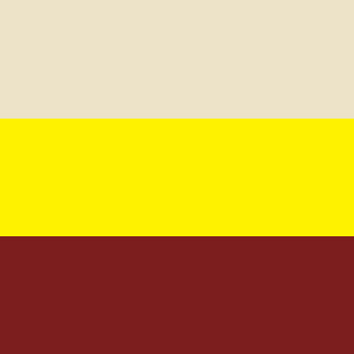 Almond, Yellow & Red Swatch